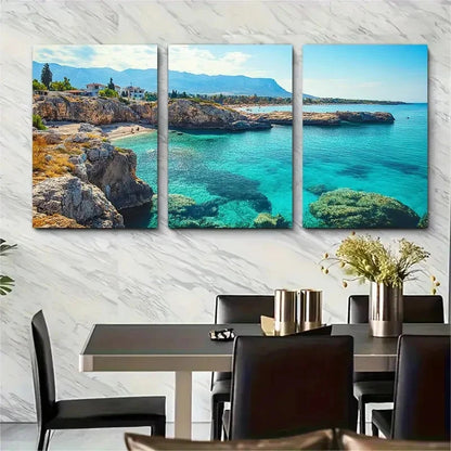 3pcs Cyprus Travel Nature Beauty Perfect Wall Art Canvas Unframed/Framed - Bella Home Decor