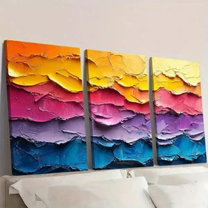 3pcs Small Landscape Sea Ocean SO   Wall Art Set Canvas Framed 60x90cm - High Quality Print 100% Australian Made Wall Canvas Ready to Hang