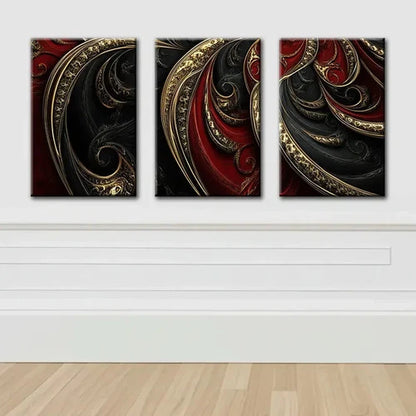 3pcs Abstract Fluid Art Composition Wall Art Set Canvas Framed 40x60cm - High Quality Print 100% Australian Made Wall Canvas Ready to Hang - Bella Home Decor