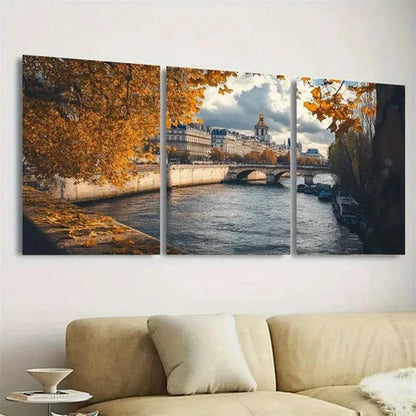 3pcs Parisian Eiffel Tower Wall Art Set Canvas Unframed – High Quality Print 100% Australian Made Wall Canvas - Bella Home Decor
