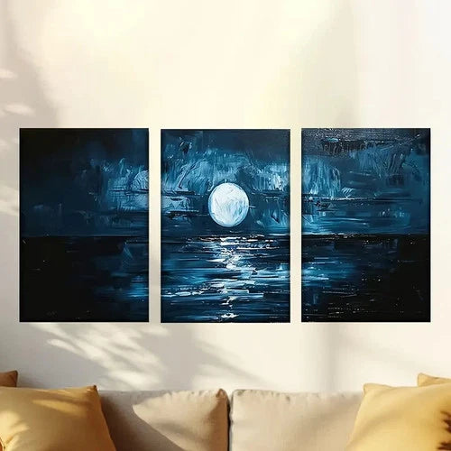 3pcs Fascinating Space Planet Wall Art Set Canvas Framed 40x60cm - High Quality Print 100% Australian Made Wall Canvas Ready to Hang