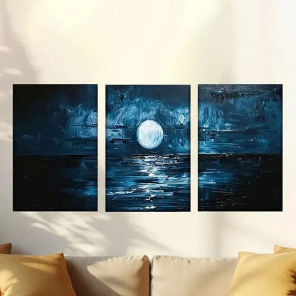 3pcs Fascinating Space Planet Wall Art Set Canvas Framed 50x70cm - High Quality Print 100% Australian Made Wall Canvas Ready to Hang