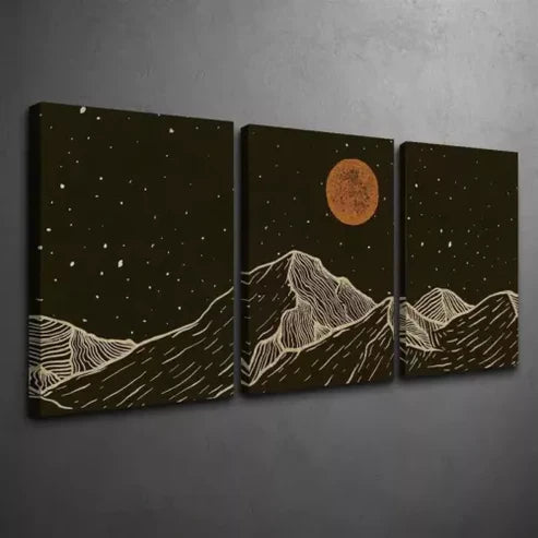 3pcs Modern Line Art Wall Art Set Canvas Unframed - High Quality Print 100% Australian Made Wall Canvas