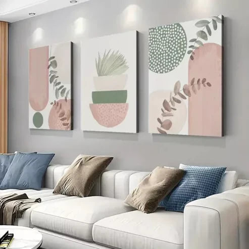 3pcs Boho Chic Art Canvas Unframed - High Quality Print 100% Australian Made Wall Canvas - Bella Home Decor
