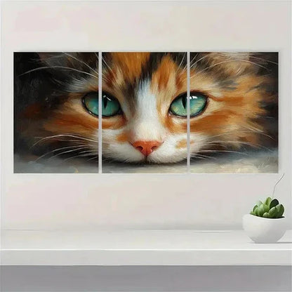 3pcs Calico Cat Beauty Wall Art Set Canvas Unframed - High Quality Print 100% Australian Made Wall Canvas