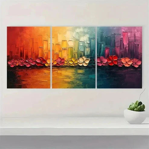 3pcs Boho Art Modern Colorful Wall Art Set Canvas Unframed - High Quality Print 100% Australian Made Wall Canvas
