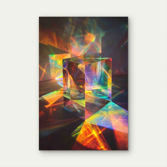 Spectrum Flashes Coloured Light 60x90 cm Metal Print Ready to Hang