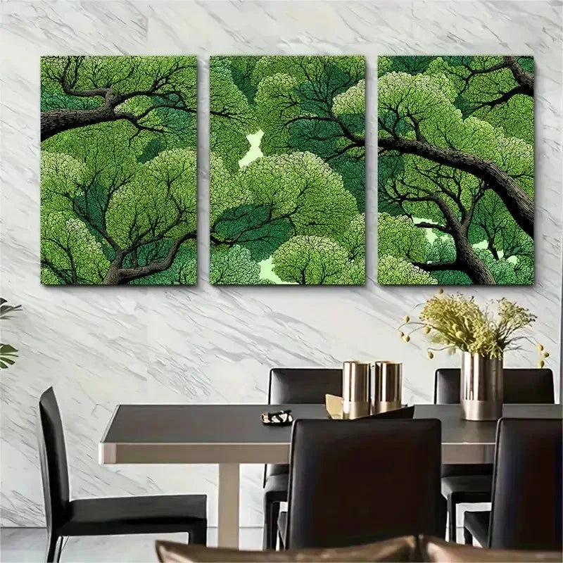 3pcs Nature-Inspired Botanical Colorful Perfect Wall Art Set Canvas Framed 50x70cm - High Quality Print 100% Australian Made Wall Canvas Ready to Hang
