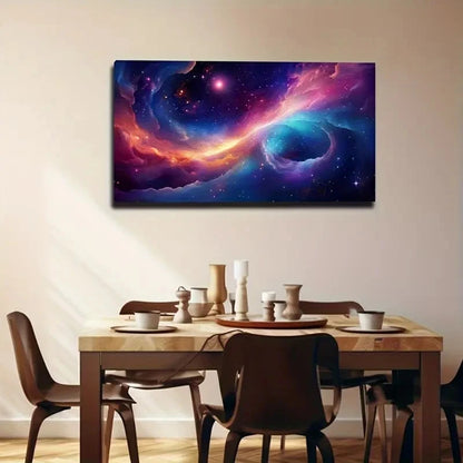 Stunning Cosmic Nebula Wall Art Canvas Office Home Room Framed 120x60cm - Bella Home Decor