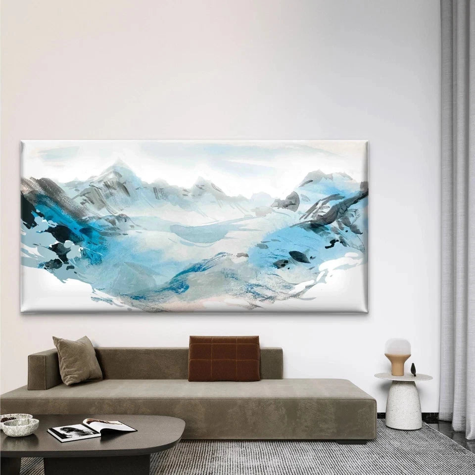 Blue Mountains Landscape Wall Art Canvas Office Home Room Framed 120x60cm