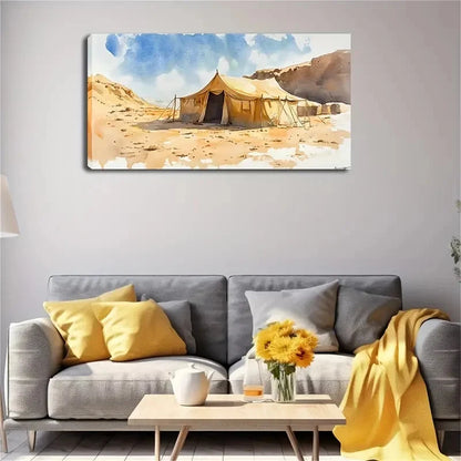 Realistic Watercolor Desert Wall Art Canvas Office Home Room Framed 120x60cm