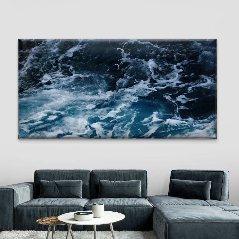 Splashing Water Texture Wall Art Canvas Office Home Room Framed 120x60cm