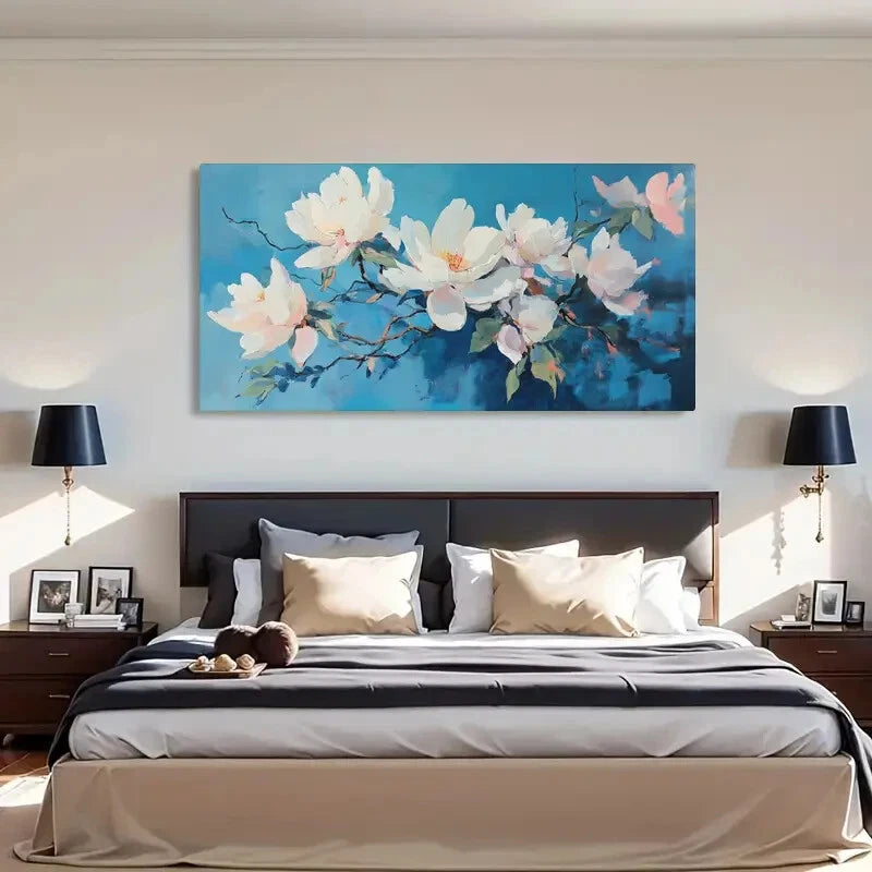 Bright Flower Aesthetic Natural Wall Art Canvas Office Home Room Framed 120x60cm - Bella Home Decor