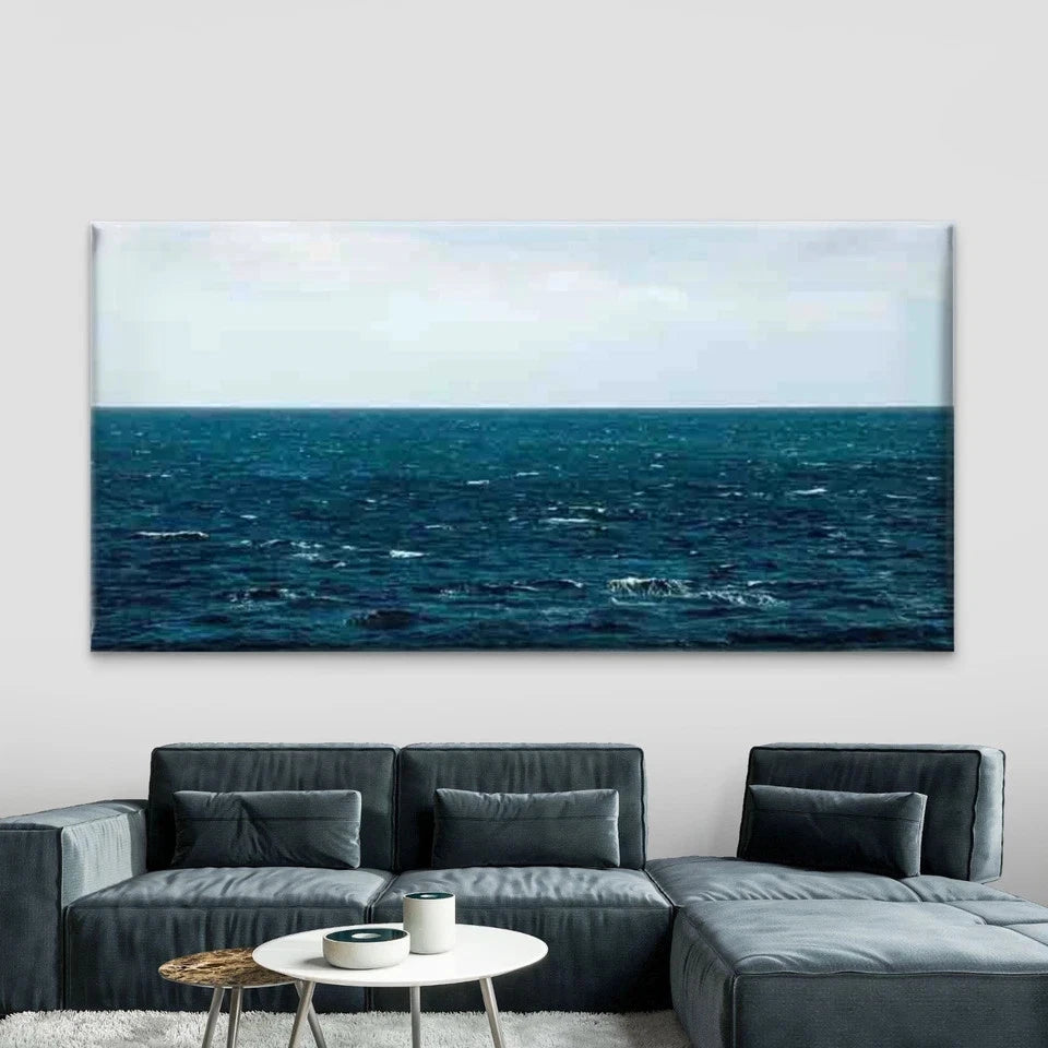 Sea View Painting Wall Art Canvas Office Home Room Framed 120x60cm