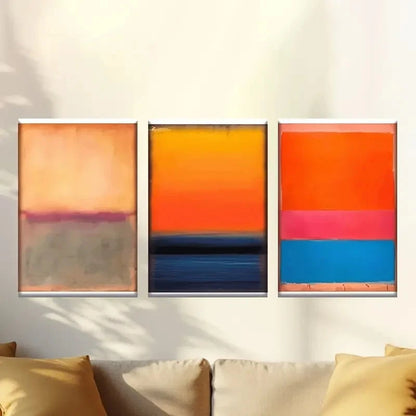 3pcs Colorful Abstract Design Wall Art Set Canvas Framed 50x70cm - High Quality Print 100% Australian Made Wall Canvas Ready to Hang - Bella Home Decor