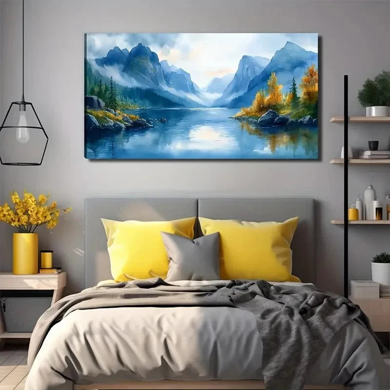 Exquisite Landscape Painting Wall Art Canvas Office Home Room Framed 120x60cm