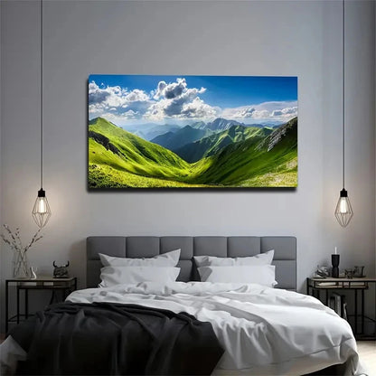 Majestic Mountain Distinct Wall Art Canvas Office Home Room Framed 120x60cm