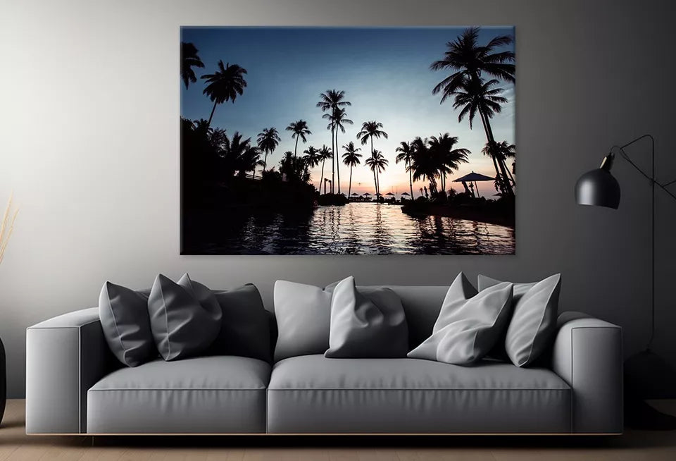 Twilight At A Tropical Beach  Wall Art Decor 100% Australian Made - Bella Home Decor