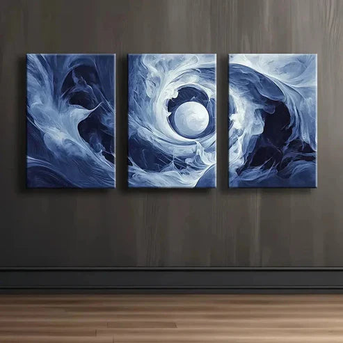 3pcs Abstract Digital Dark Light Perfect Wall Art Set Canvas Unframed - High Quality Print 100% Australian Made Wall Canvas - Bella Home Decor
