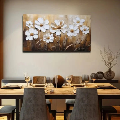 Flowers Landscape Abstract Wall Art Canvas Office Home Room Framed 120x60cm - Bella Home Decor