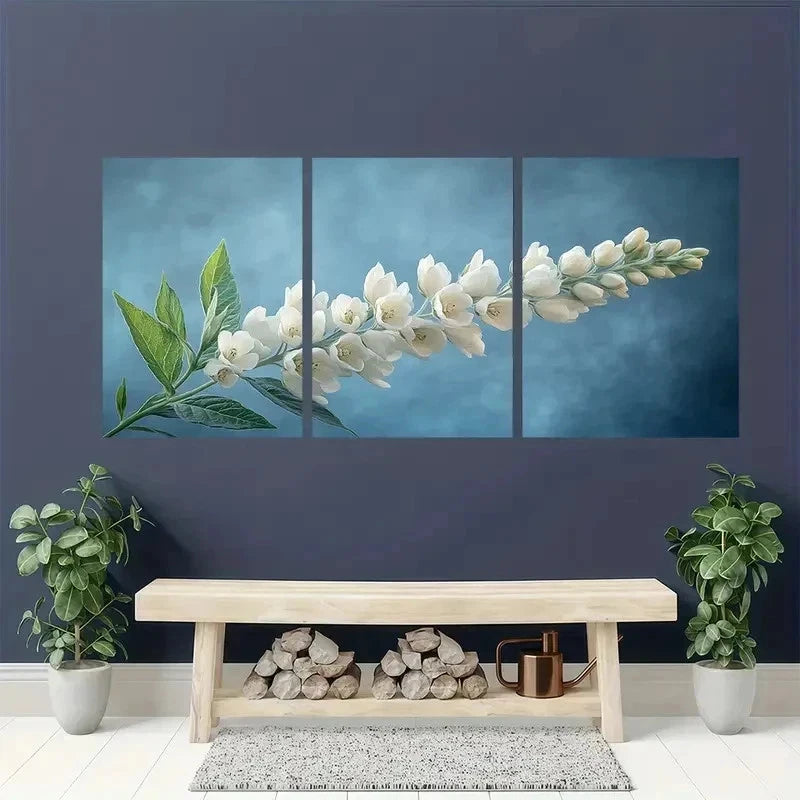 3pcs Baptistic Aesthetic Flower Pastel Perfect Wall Art Set Canvas Framed 60x90cm - High Quality Print 100% Australian Made Wall Canvas Ready to Hang - Bella Home Decor