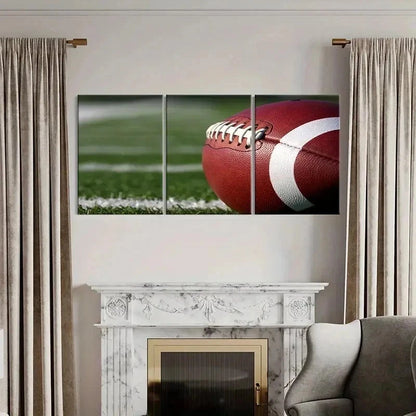 3pcs Sports Themed Art Rugby Decoration Wall Art Set Canvas Framed 50x70cm - High Quality Print 100% Australian Made Wall Canvas Ready to Hang