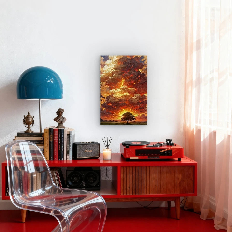 Erupting Sky Tree Vista Metal Print Ready to Hang