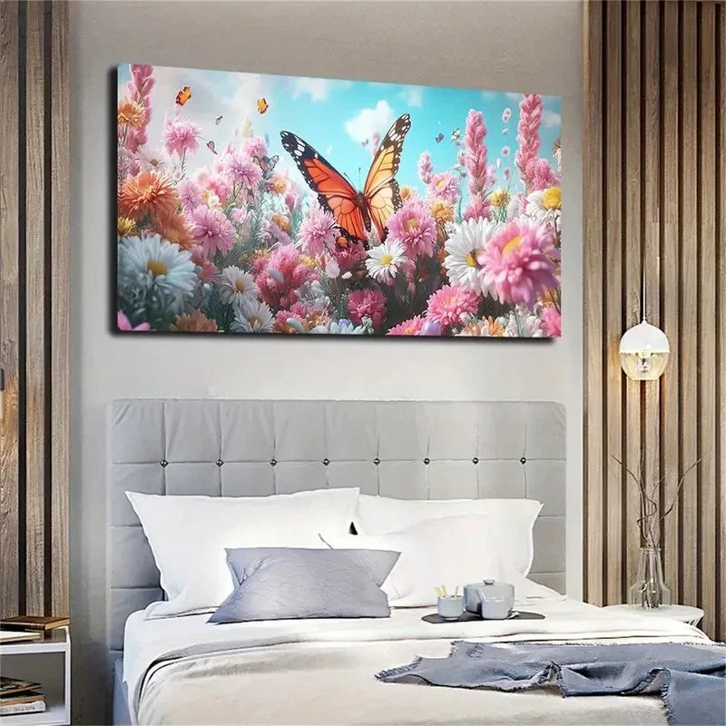 Modern Light Elegant Floating Wall Art canvas office home room framed 120x60cm - Bella Home Decor