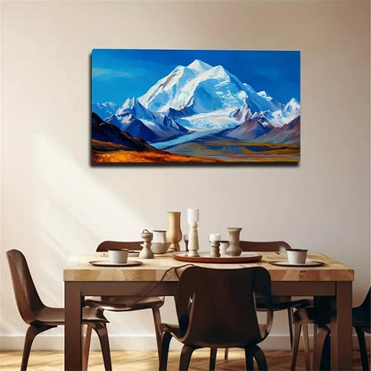 Majestic Snow Mountain Lands Wall Art Canvas Office Home Room Framed 120x60cm