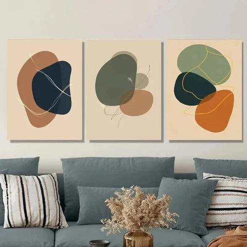 3pcs Abstract Modern Minimalist Wall Art Set Wall Art Canvas Unframed – High Quality Print 100% Australian Made Wall Canvas - Bella Home Decor