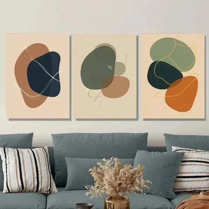 3pcs Abstract Modern Minimalist Wall Art Set Wall Art Canvas Unframed – High Quality Print 100% Australian Made Wall Canvas - Bella Home Decor