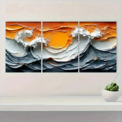 3pcs  Paintings, Brown & White Natural PB     Wall Art Set Canvas Framed 60x90cm - High Quality Print 100% Australian Made Wall Canvas Ready to Hang - Bella Home Decor