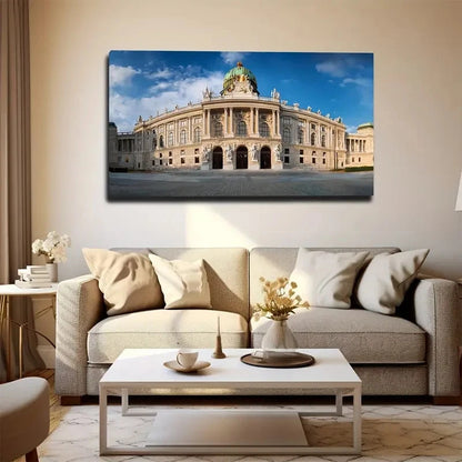 Historical Architecture Wall Art Canvas Office Home Room Framed 120x60cm