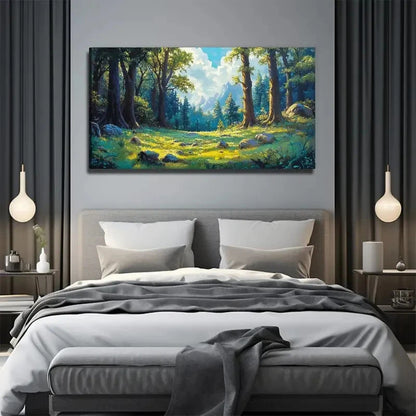 Mountain Scenery Decoration Wall Art Canvas Office Home Room Framed 120x60cm