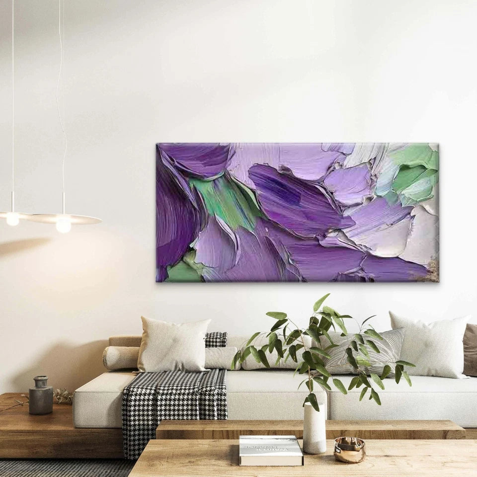 Abstract Floral Painting Wall Art Canvas Office Home Room Framed 120x60cm - Bella Home Decor