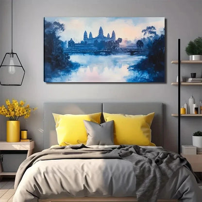 Majestic Lake & Mountain Wall Art Canvas Office Home Room Framed 120x60cm