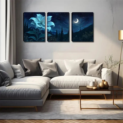3pcs Floral & Forest Scenes Décor Perfect Wall Art Set Canvas Framed 40x60cm - High Quality Print 100% Australian Made Wall Canvas Ready to Hang - Bella Home Decor