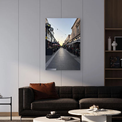 Geelong Urban Alleyway Dusk Twilight Cityscape 40x60cm Metal Print Ready to Hang