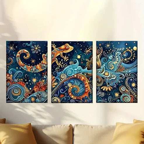 3pcs Seahorse and Other Animals Wall Art Set Canvas Unframed – High Quality Print 100% Australian Made Wall Canvas
