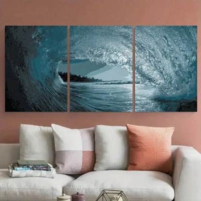 3pcs Beach House Décor Summer Coastal Perfect Wall Art Set Canvas Framed 40x60cm - High Quality Print 100% Australian Made Wall Canvas Ready to Hang - Bella Home Decor