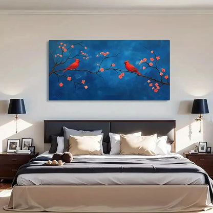 Vibrant Abstract Floral Retro Wall Art Canvas Office Home Room Framed 120x60cm - Bella Home Decor