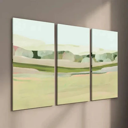 3pcs Rural Meadow Landscape Wall Art Set Canvas Unframed - High Quality Print 100% Australian Made Wall Canvas