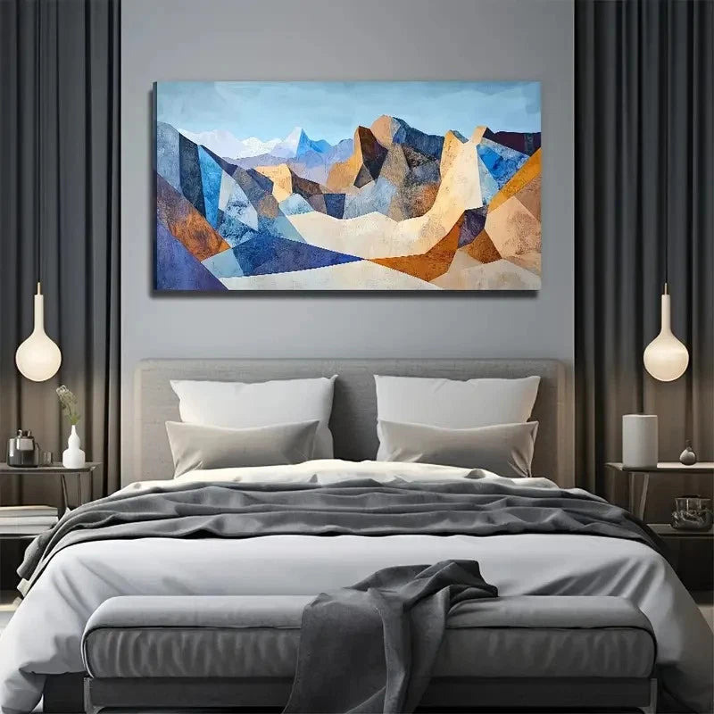 Exquisite Mountain Suitable Wall Art Canvas Office Home Room Framed 120x60cm