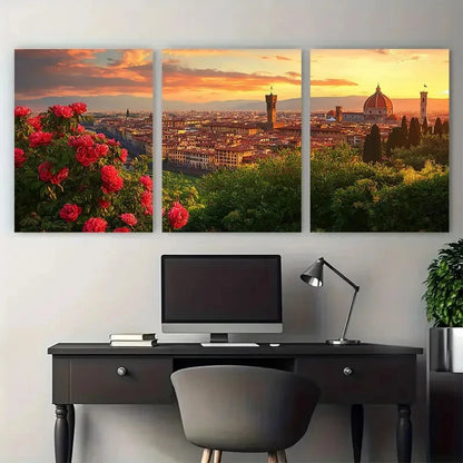 3pcs Florence Botanical Italy Décor Perfect Wall Art Set Canvas Framed 40x60cm - High Quality Print 100% Australian Made Wall Canvas Ready to Hang