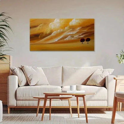 Desert Tree Of Life Abstract Wall Art Canvas Office Home Room Framed 120x60cm