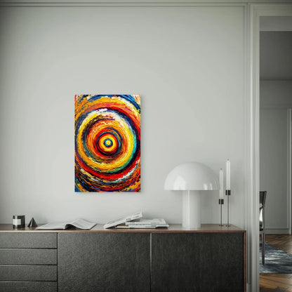 Vibrant Circular Abstract  60x90cm Metal Print Ready to Hang