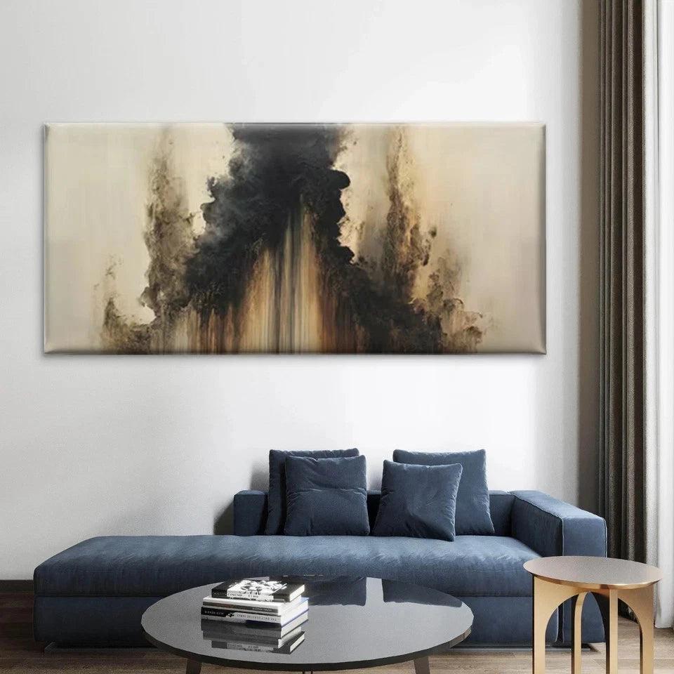 Flowing Lines Abstract Wall Art Canvas Office Home Room Framed 120x60cm