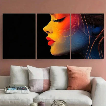 3pcs Elegant Minimalist Line Modern Perfect Wall Art Set Canvas Unframed - High Quality Print 100% Australian Made Wall Canvas