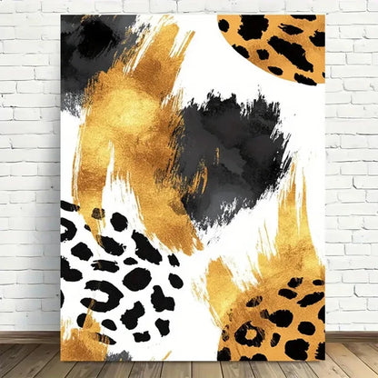 Beautiful Abstract Leopard Painting Modern 40x60cm Metal Print Ready to Hang - Bella Home Decor