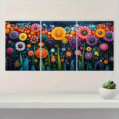 3pcs Yayoi Kusama Japanese Botanical HJ   Wall Art Set Canvas Framed 40x60cm - High Quality Print 100% Australian Made Wall Canvas Ready to Hang